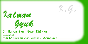 kalman gyuk business card